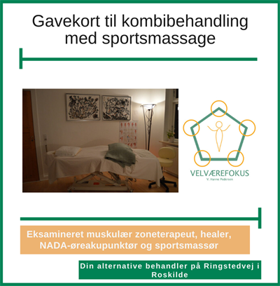 Gavekort til kombibehandling med sportsmassage Roskilde